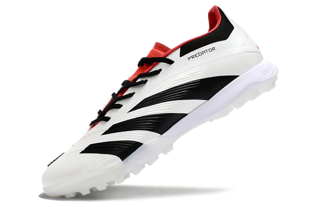 Adidas Predator 24 Elite Indoor Shoes - White | Midnight Black | Crimson Red - FREE SHIPPING WORLDWIDE