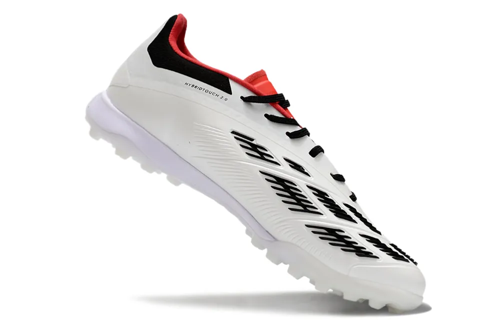 Adidas Predator 24 Elite Indoor Shoes - White | Midnight Black | Crimson Red - FREE SHIPPING WORLDWIDE