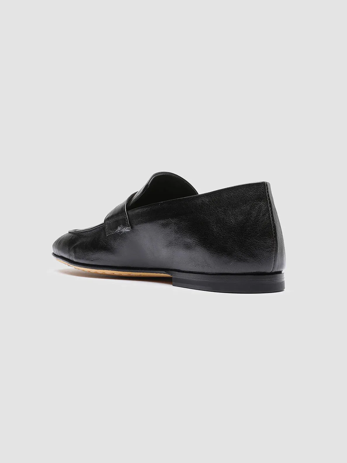 AIRTO 001 - Black Leather Penny Loafers