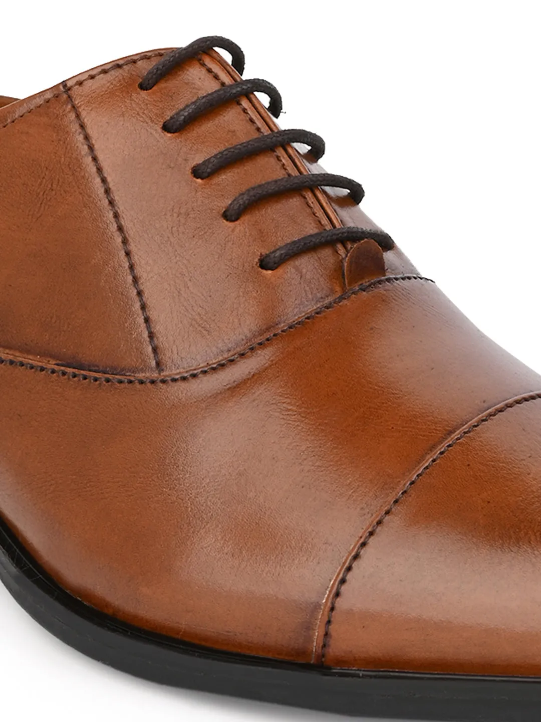 Alberto Torresi Synthetic Tan Laceup Formal Shoes