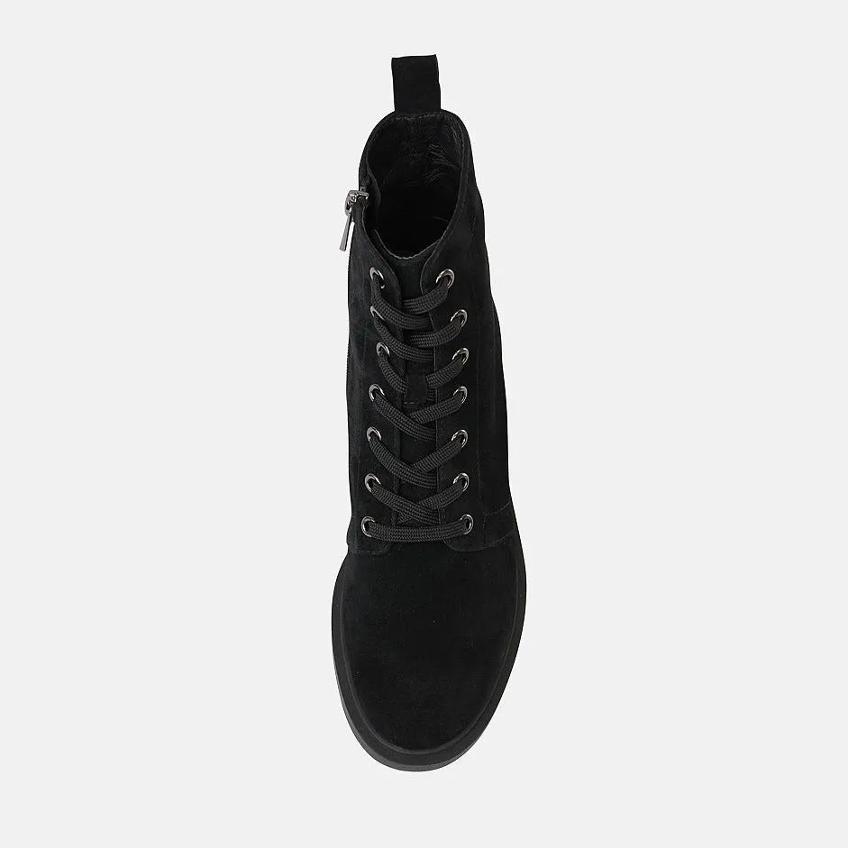 Attila Black Suede Ankle Boots