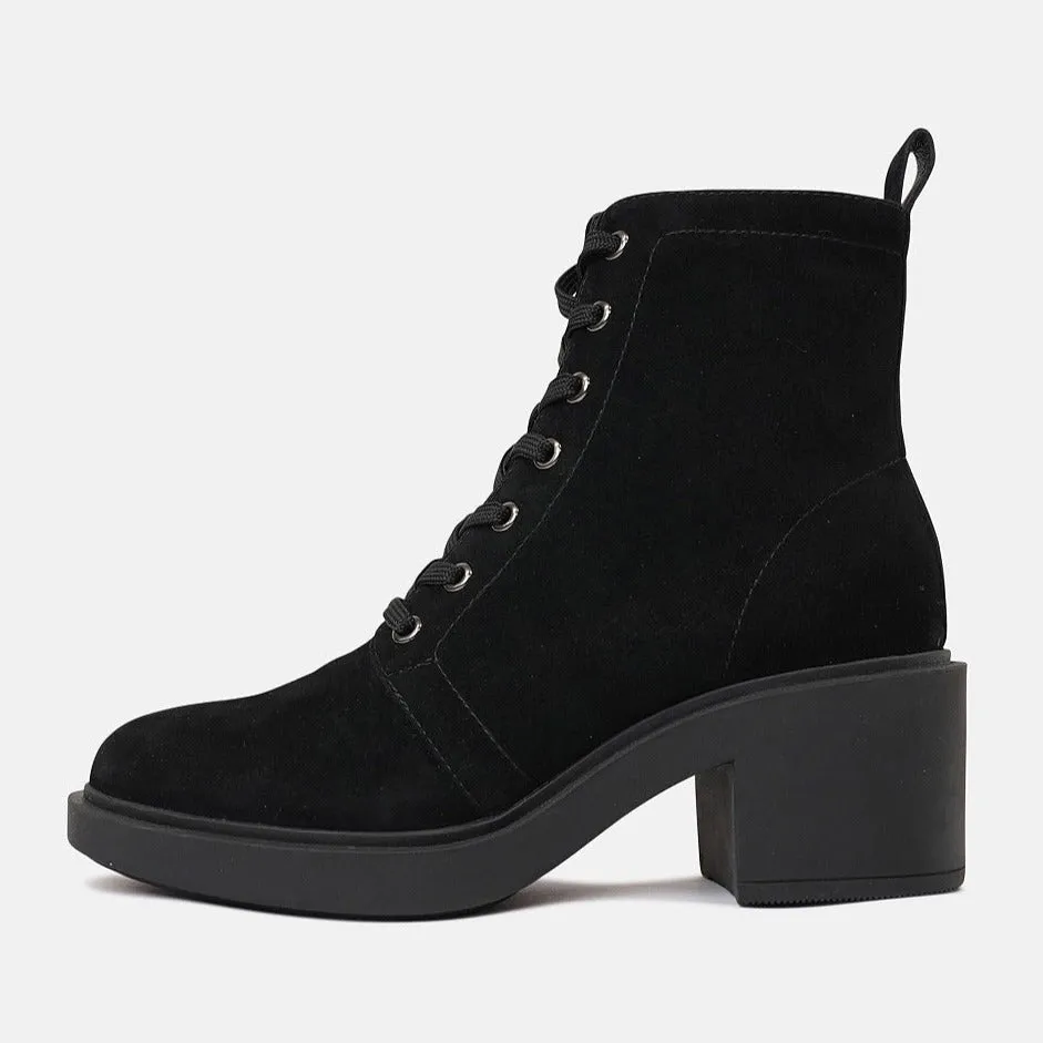 Attila Black Suede Ankle Boots