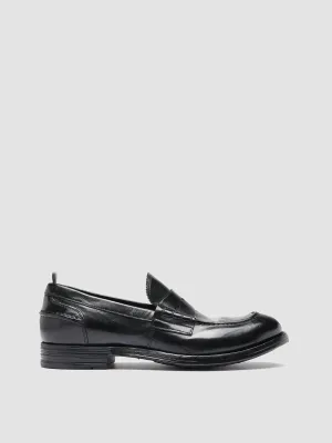 BALANCE 011 - Black Leather Penny Loafers