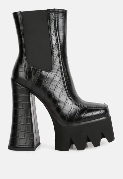 Bold Platform Chunky Chelsea Ankle Boots for Elevated Style