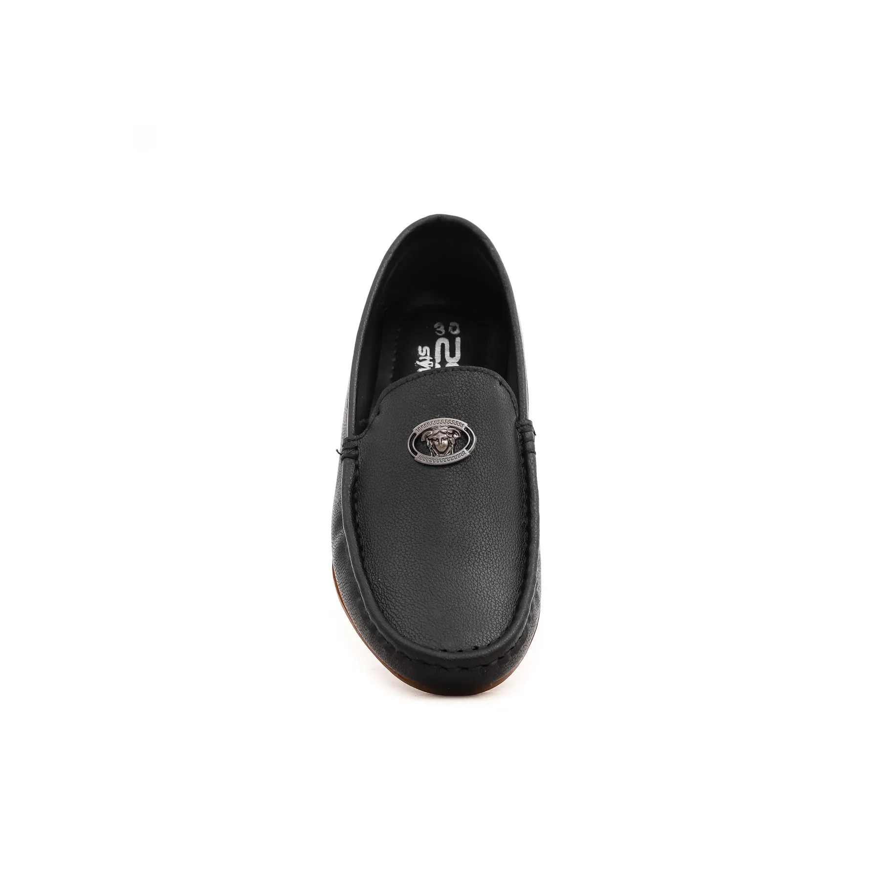 Boys Black Formal Moccasin KD0439