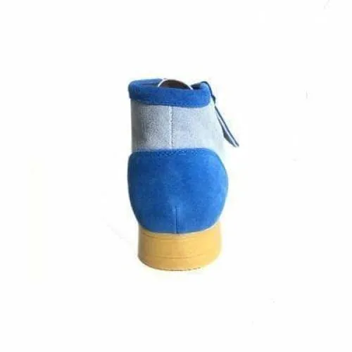 British Walkers New Castle Wallabee Boots Men's Powder and Sky Blue Suede