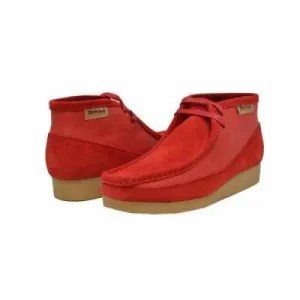 British Walkers New Castle Wallabee Boots Men's Red Suede and Leather