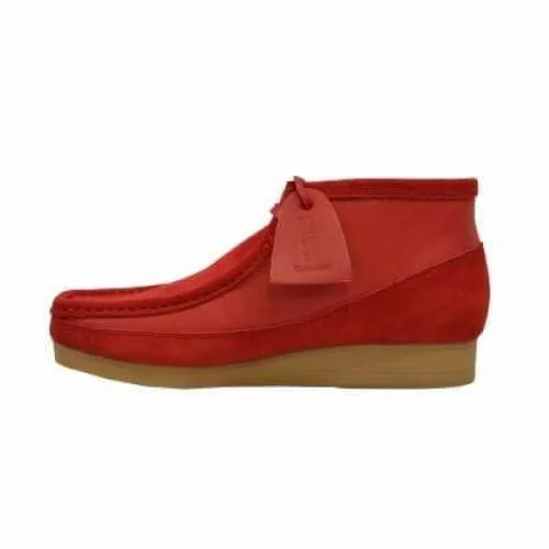 British Walkers New Castle Wallabee Boots Men's Red Suede and Leather