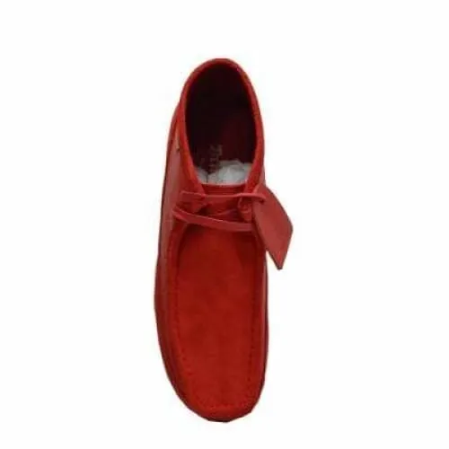 British Walkers New Castle Wallabee Boots Men's Red Suede and Leather