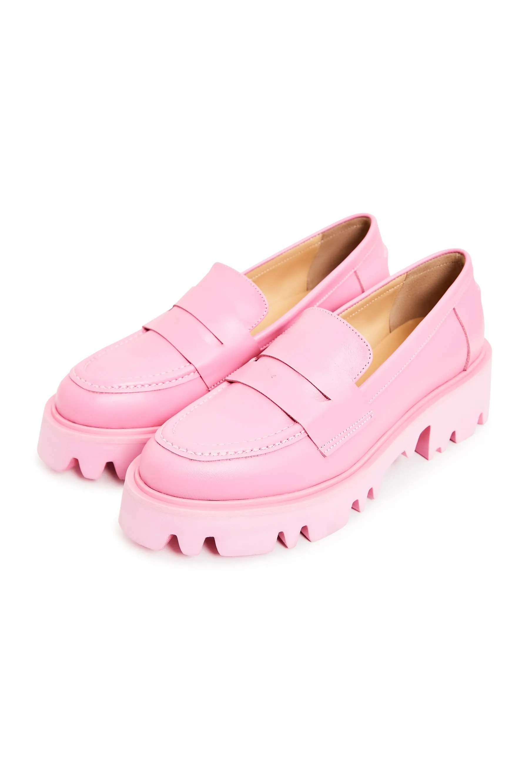 Chunky Platform Loafers - Pink