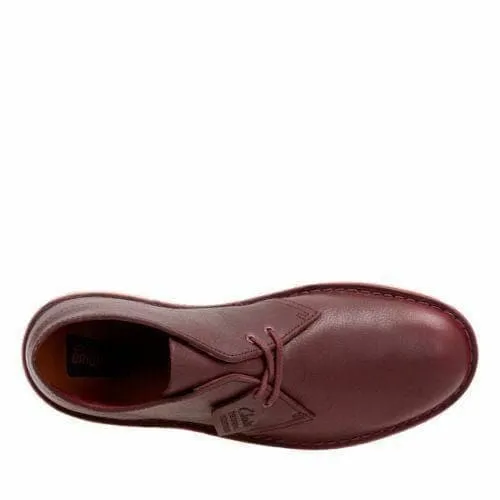 Clarks Originals Desert Boots Men's Burgundy Tumbled Leather 26125547