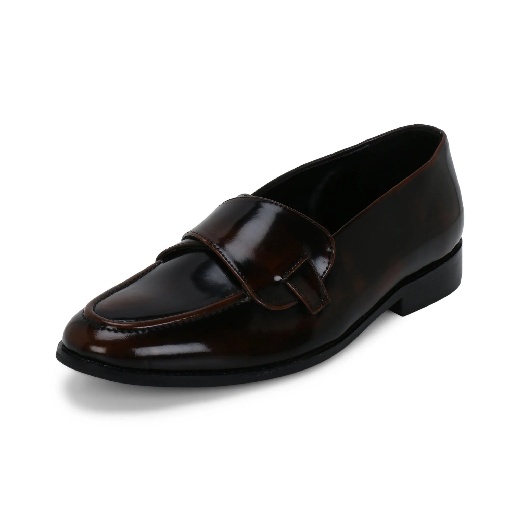 Columbus Black Tan Brush Off Butterfly Loafer