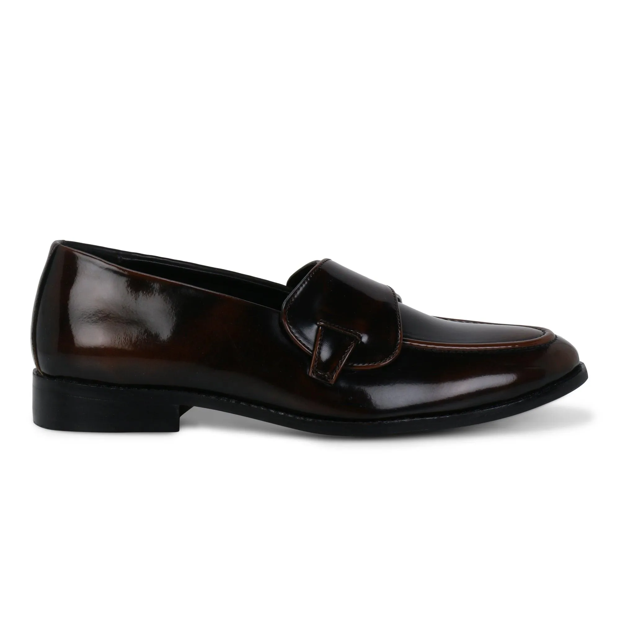 Columbus Black Tan Brush Off Butterfly Loafer