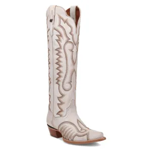 Dan Post Women's Western White Josie Tall Snip Toe Boots