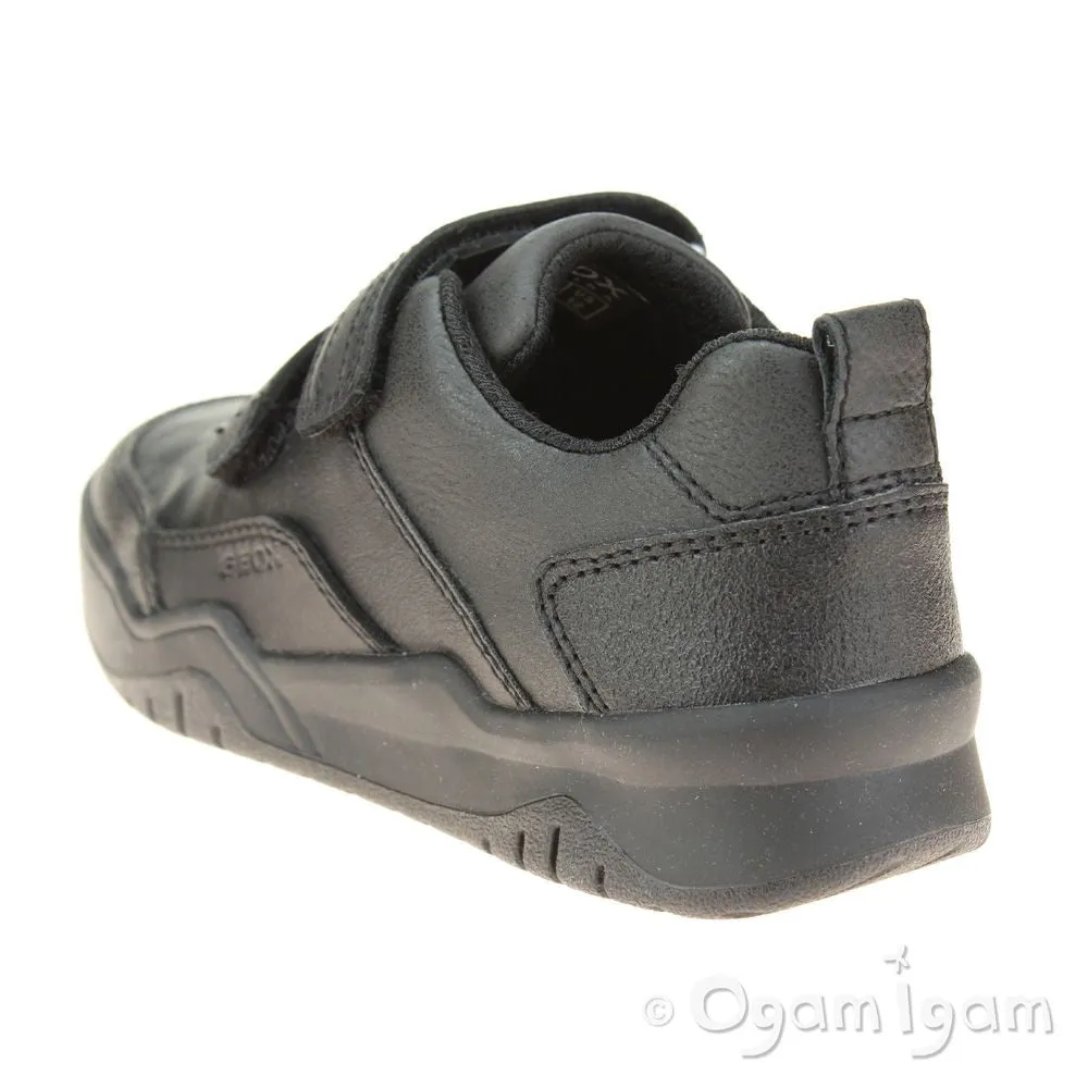 Geox Perth Boys Black School Shoe