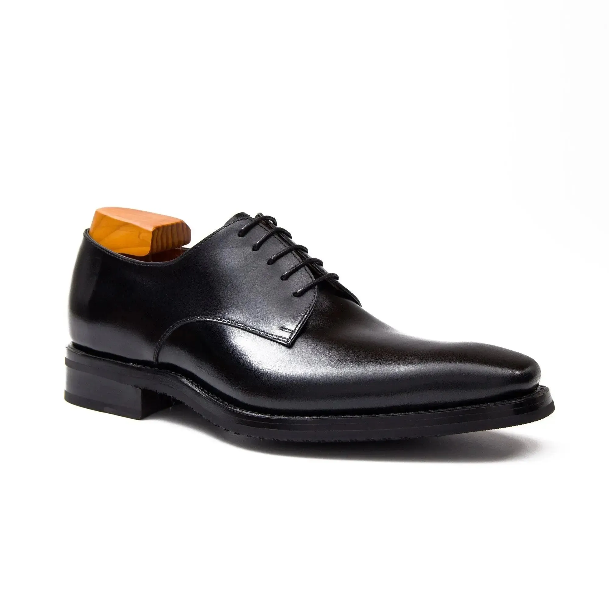 Goodyear Handmade Leather Derby Shoes Black