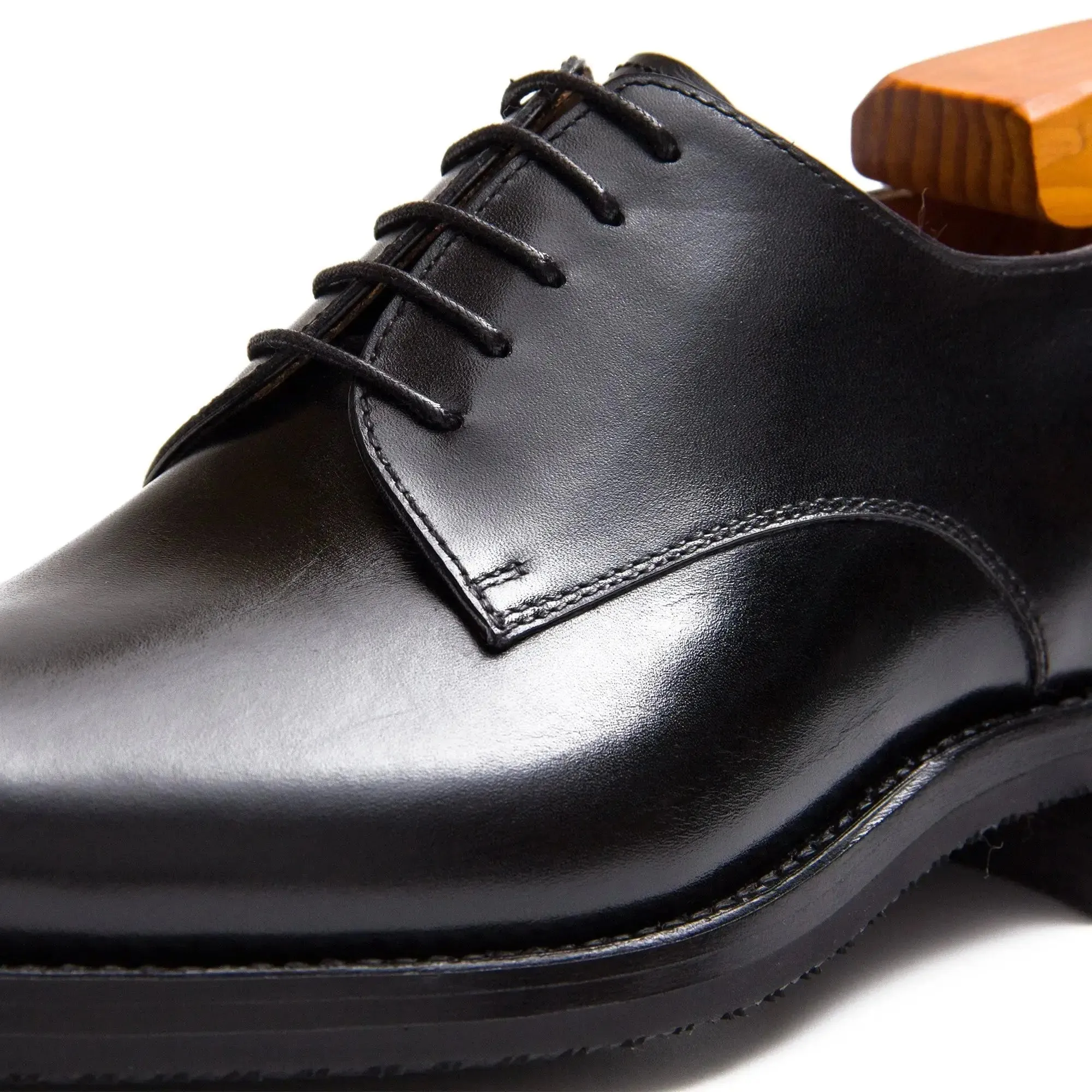 Goodyear Handmade Leather Derby Shoes Black