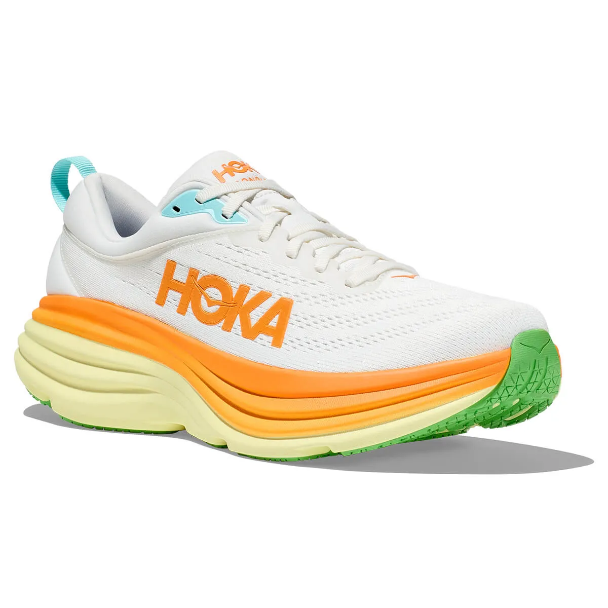 Hoka Bondi 8 Mens | Blanc De Blanc / Solar Flare