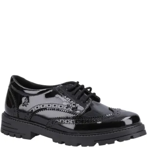 Hush Puppies Maxine XL Patent Senior School Shoes