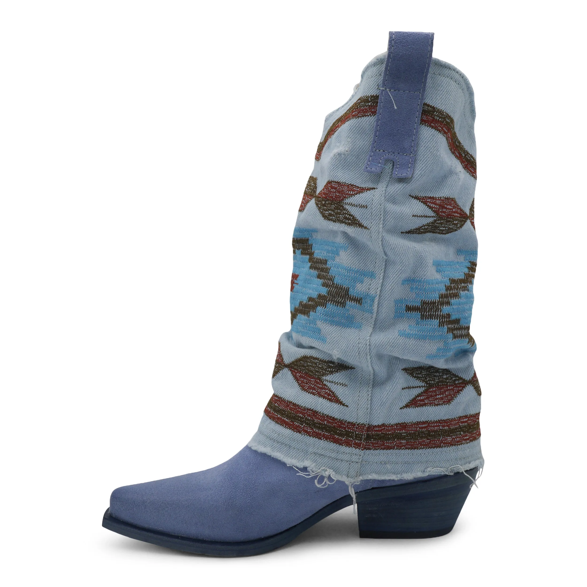 IZEL - Blue /Denim Jeans Aztec Boot