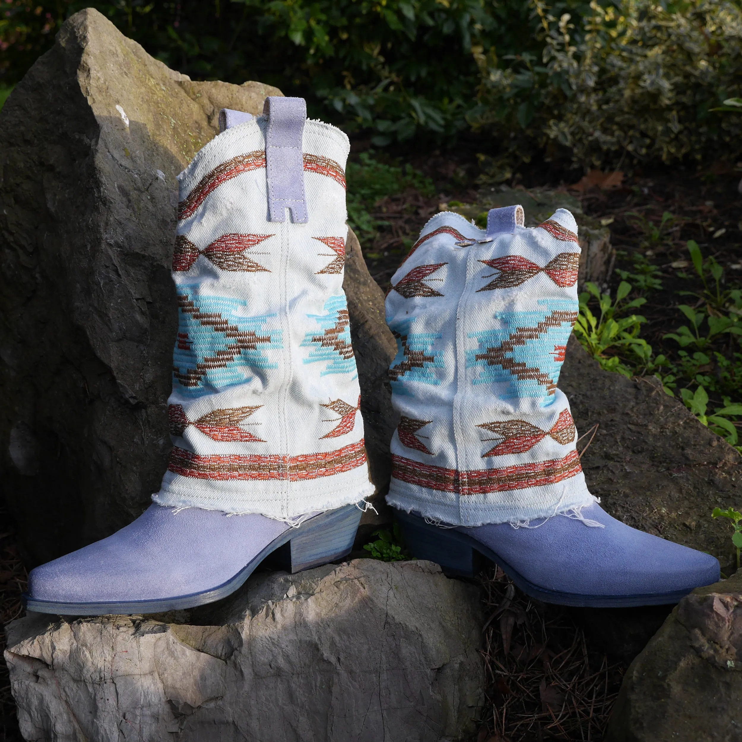 IZEL - Blue /Denim Jeans Aztec Boot