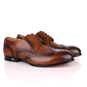 John Foster Coffee Half Croc Oxford Brogues Shoe