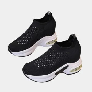 Joskaa 2024 New Black Sport Platform Sneakers