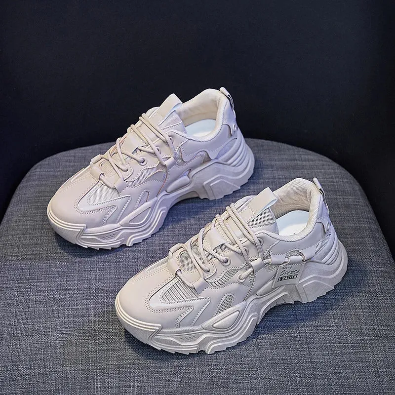 Joskaa 2024 New Chunky White 90s Platform Sneakers