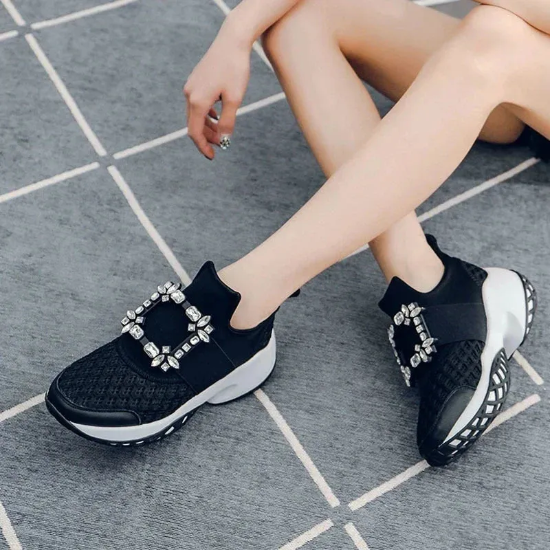 Joskaa 2024 New Platform Sneakers Black And White