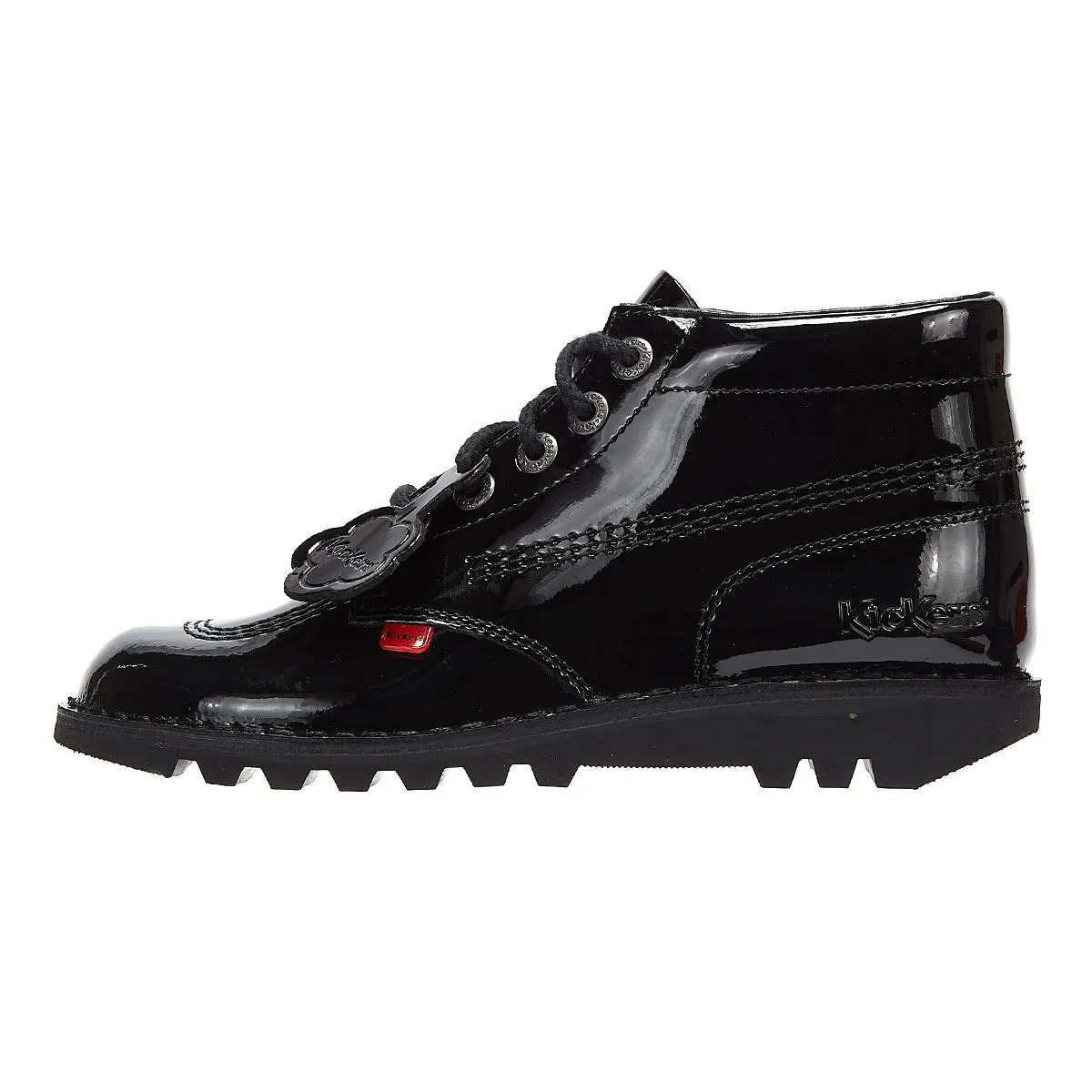 Kickers Kick Hi Womens Black Patent Boots