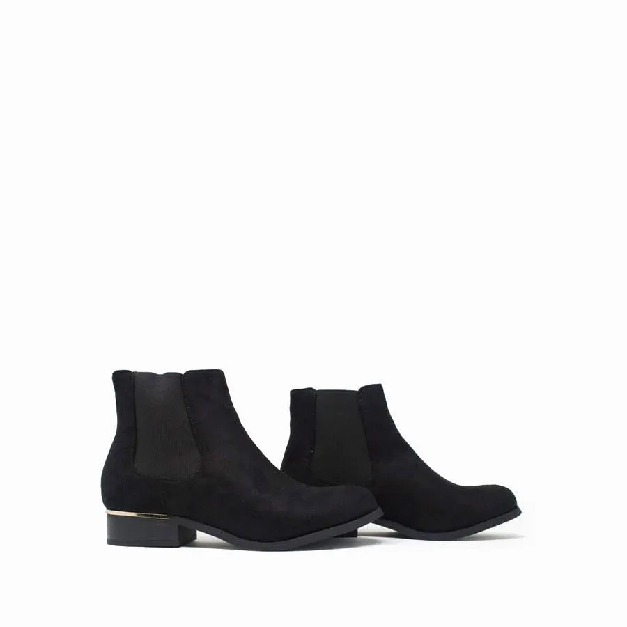 Lauree Flat Chelsea Boot Gold Trim Heel