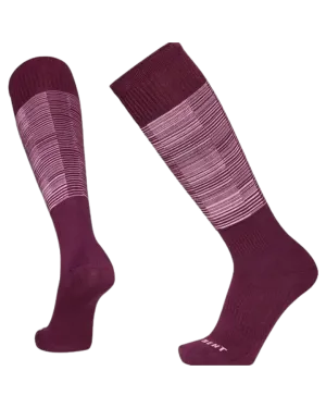 Le Bent Glacier Targeted Cushion Snow Sock - Mauve Wine