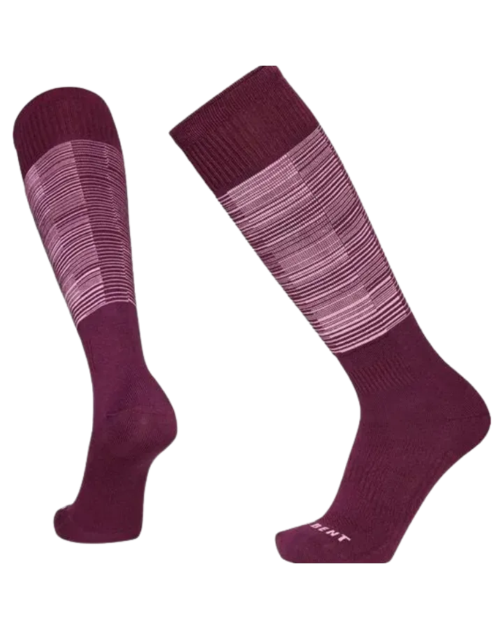 Le Bent Glacier Targeted Cushion Snow Sock - Mauve Wine