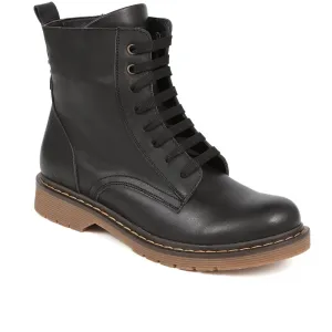 Leather Lace-Up Boots - BELYNR40001 / 326 190