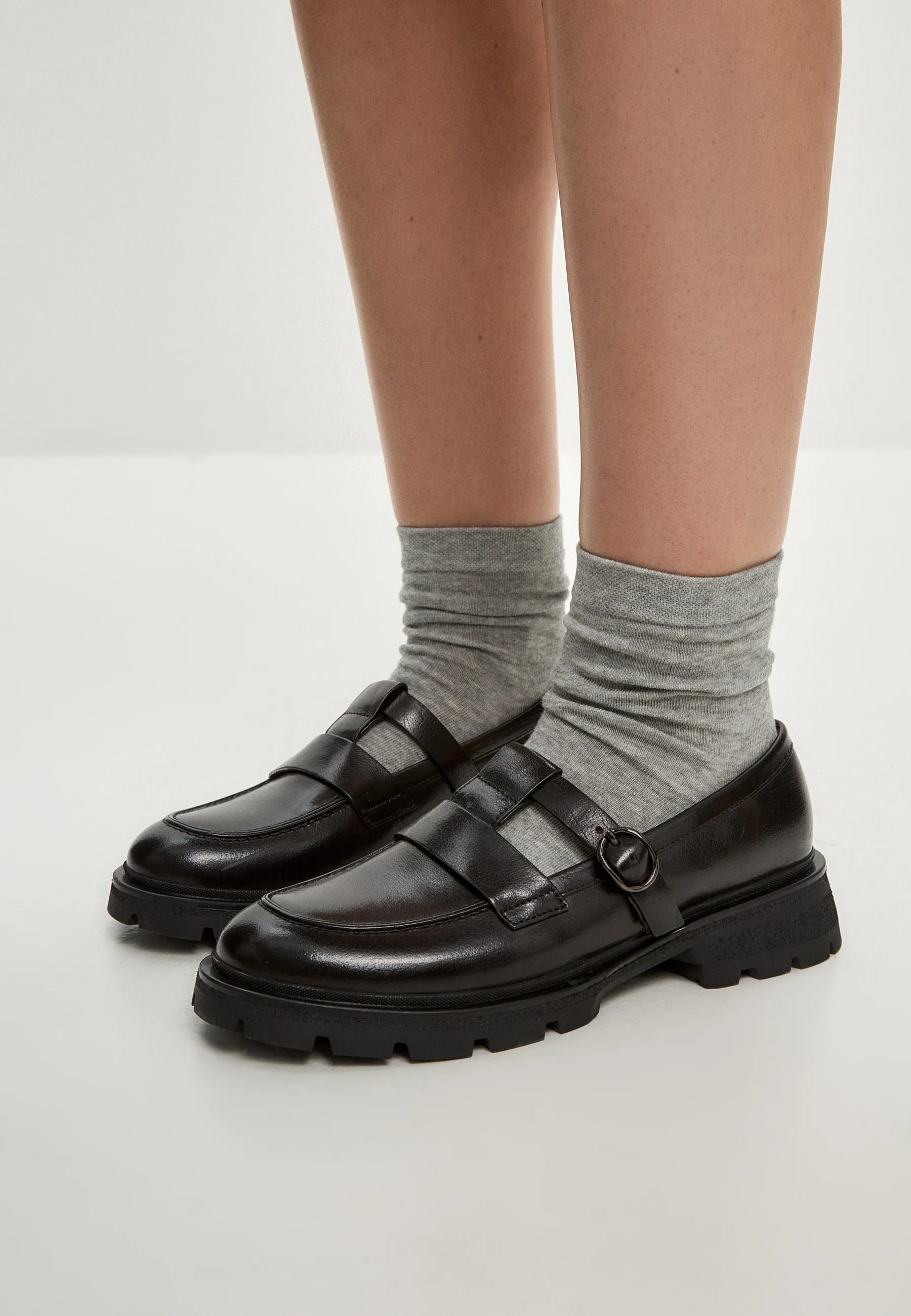 Leather Platform Loafers Marina