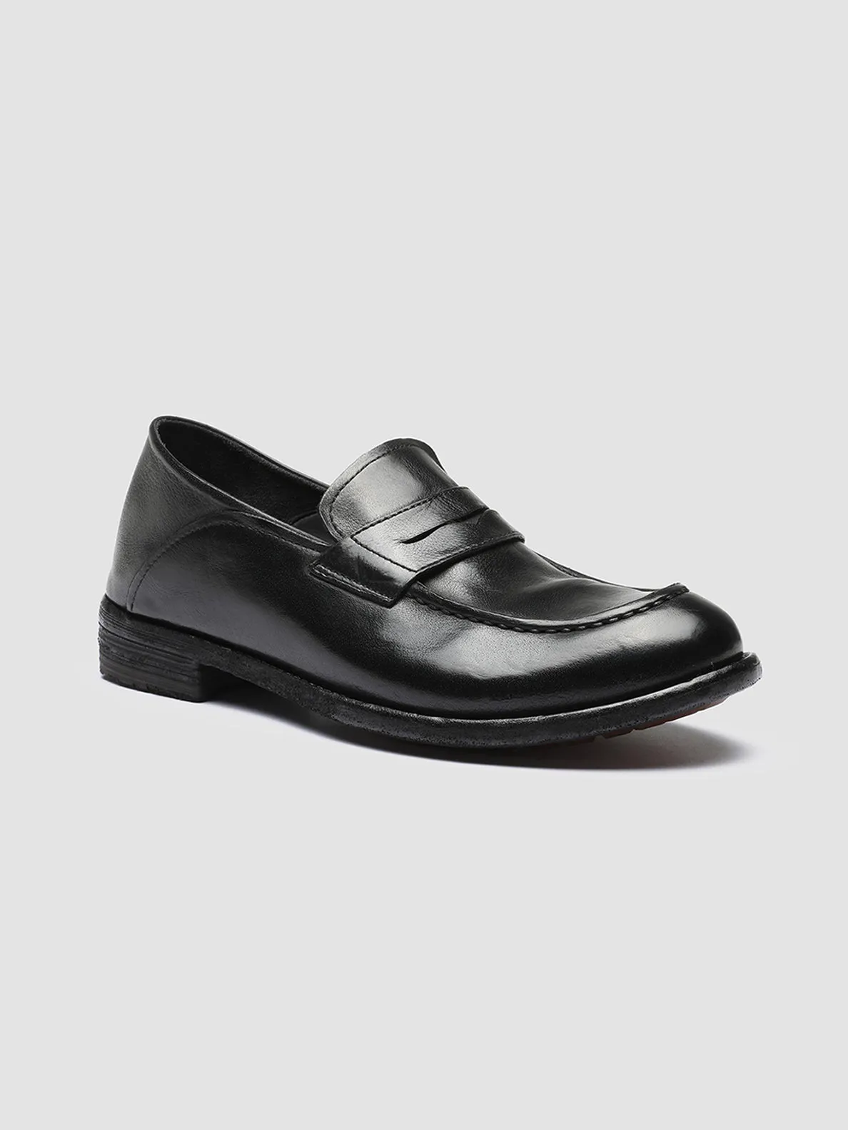 LEXIKON 140 - Black Leather Penny Loafers