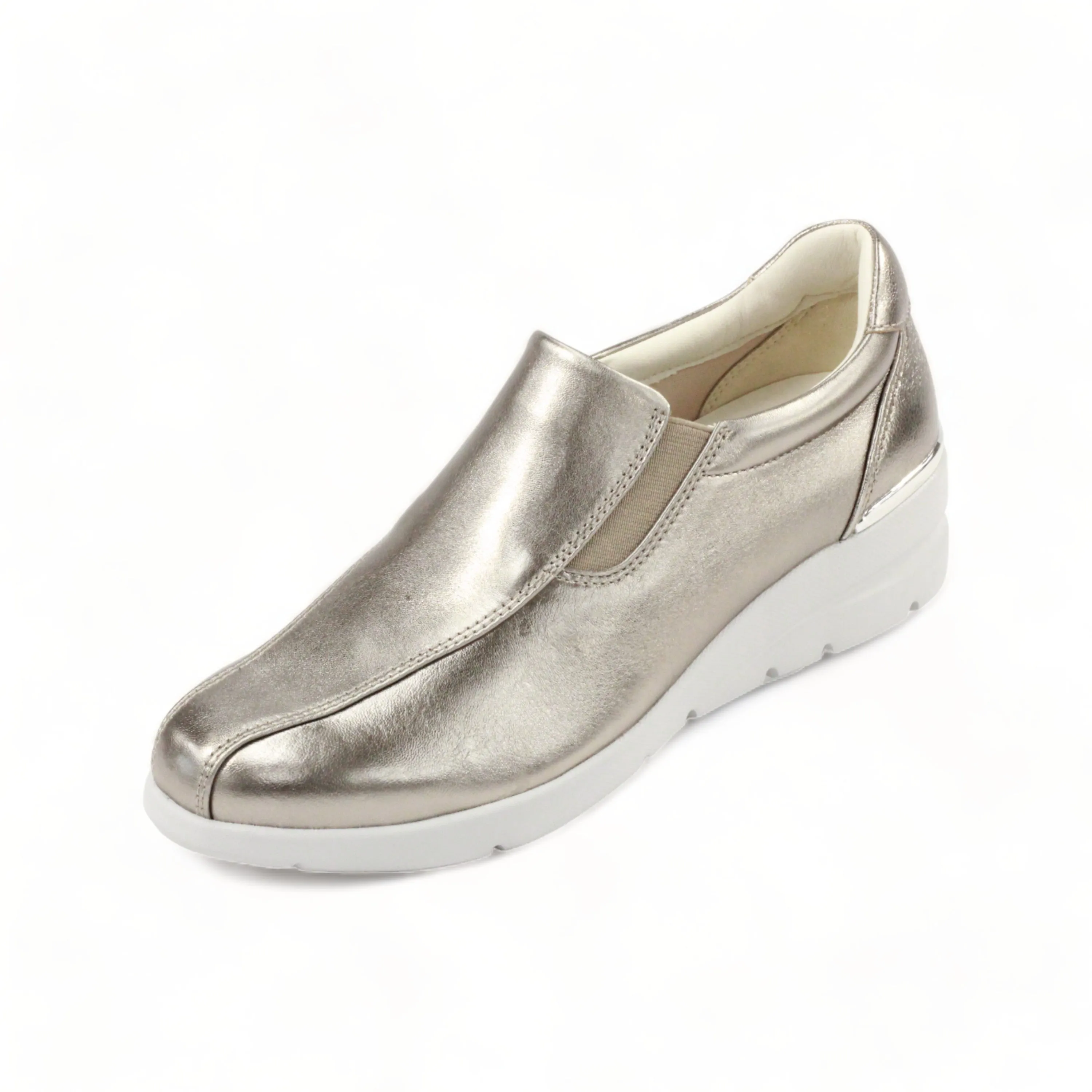 Lightweight Stretch Women's Sheepskin Slip-On Elevated Sneakers #FJ118