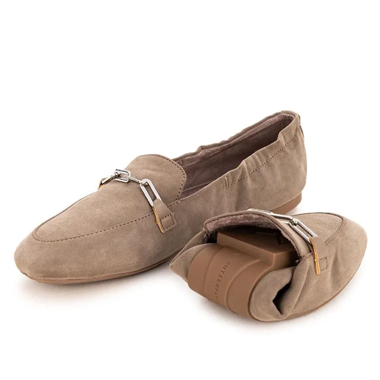 LINA Loafers - Taupe Burnished Suede