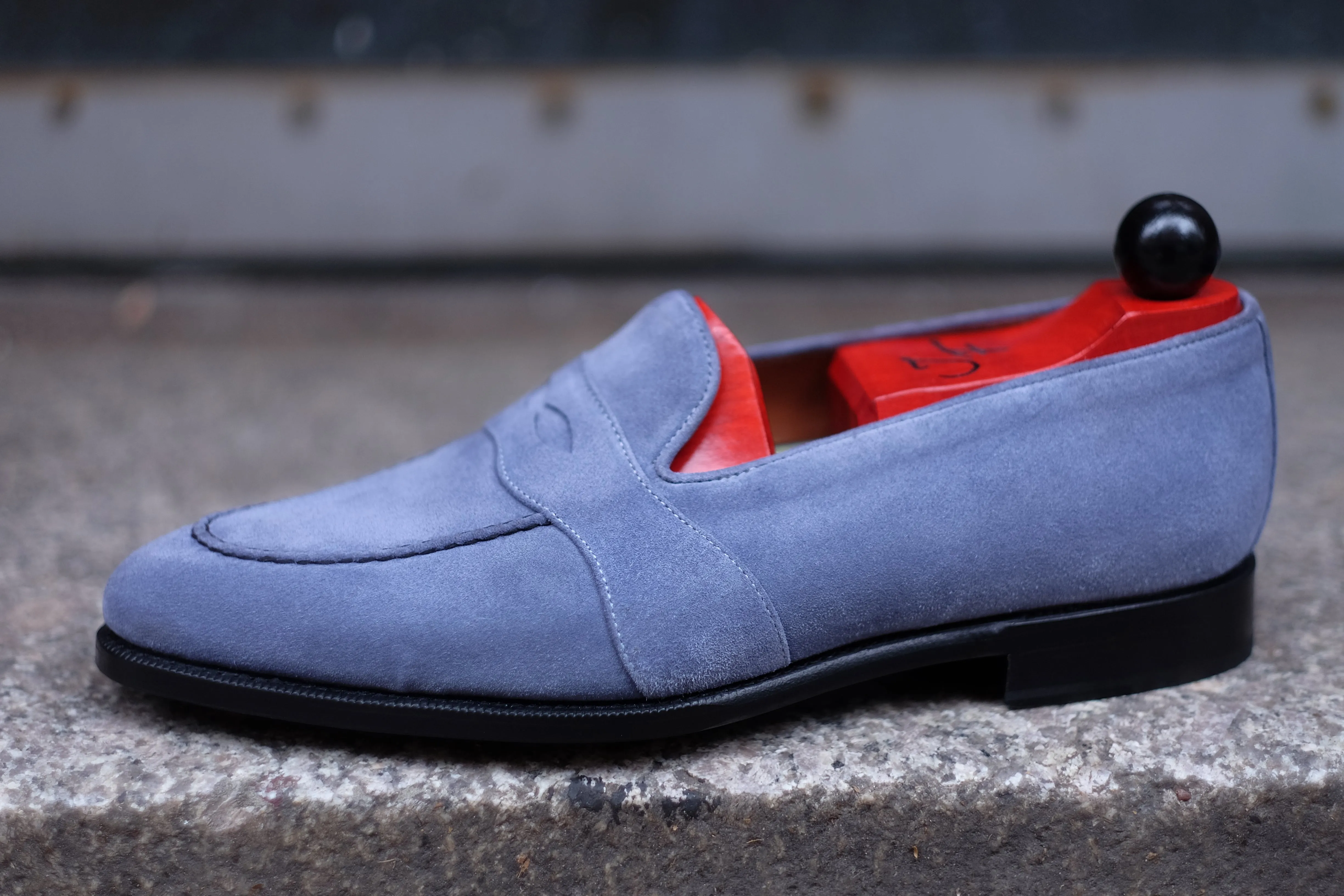 Madison - MTO - Powder Blue Suede - TMG Last - Single Leather Sole