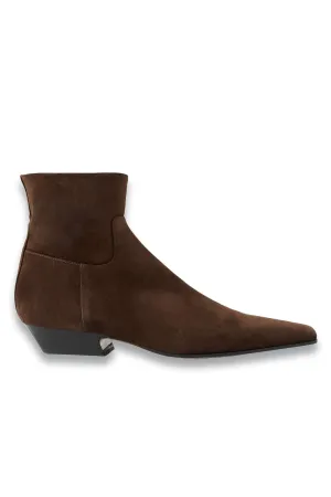 Marfa Chocolate Suede Ankle Boots