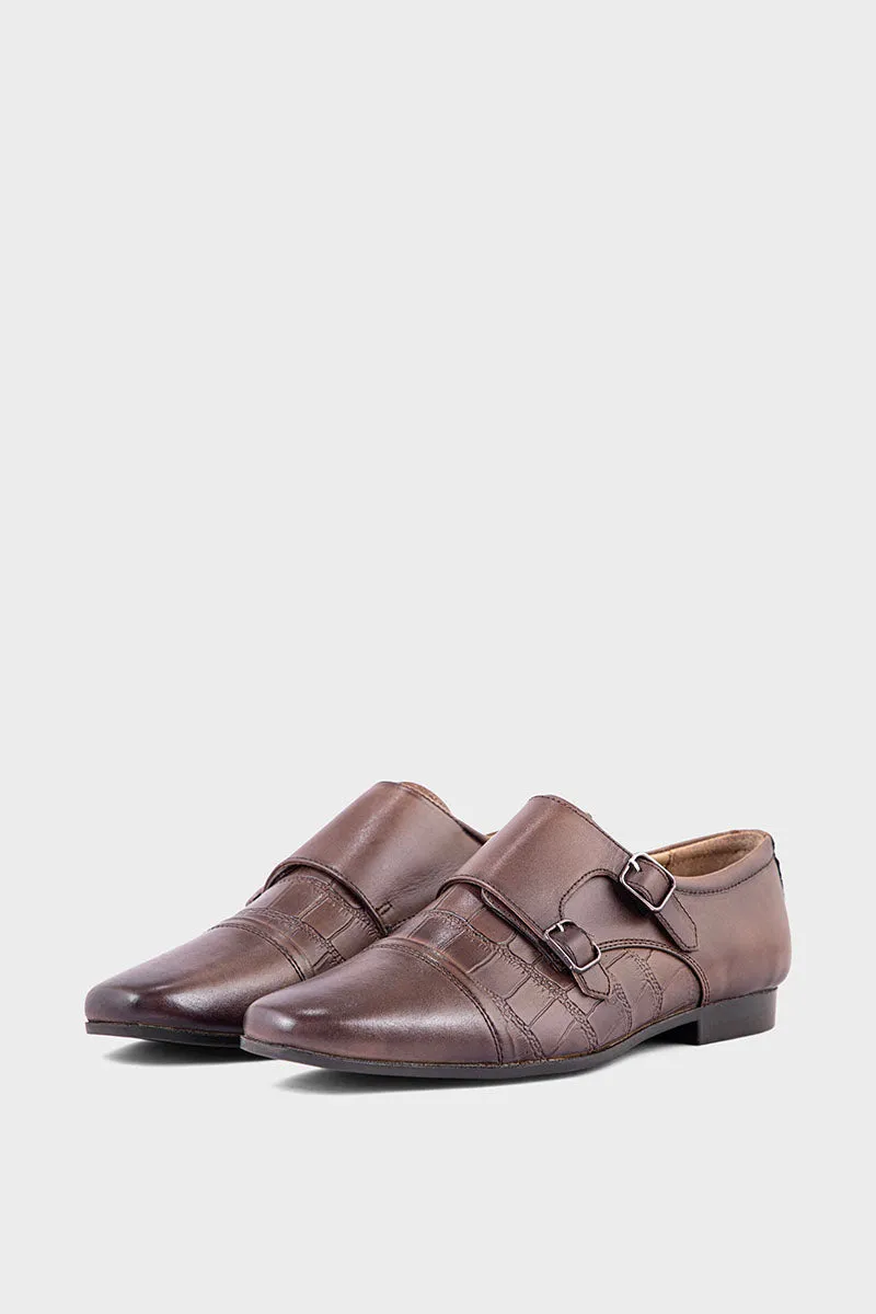 Men Formal Monk Strap MF8501-Coffee