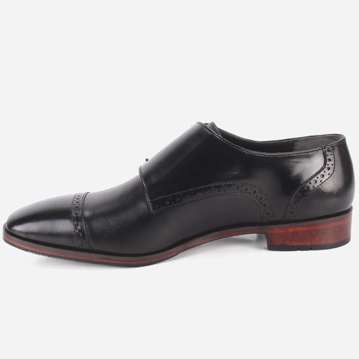 Mens "BLAISE" Double Tone Monk Strap Shoes