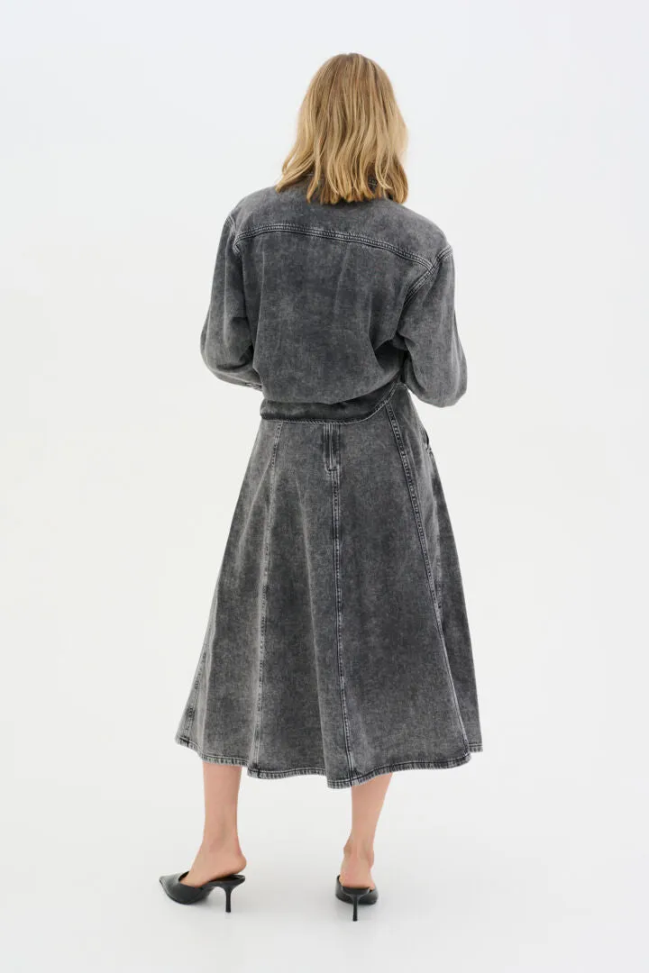 My Essential Wardrobe Malo Skirt in Medium Grey