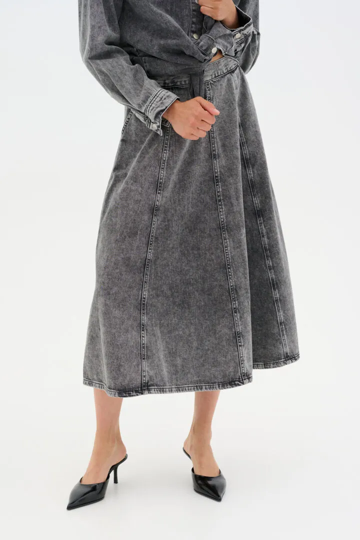 My Essential Wardrobe Malo Skirt in Medium Grey