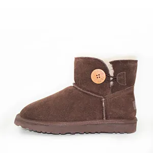 One Button Ugg Boot - Chocolate