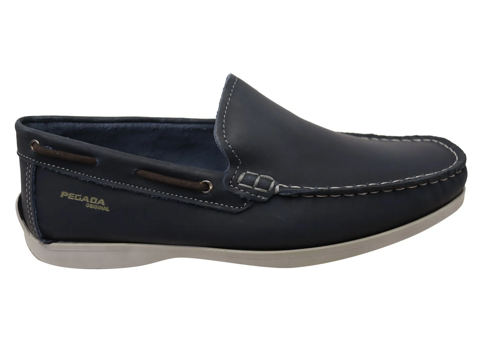 Pegada Harbour Mens Comfortable Leather Loafers Shoes Made In Brazil