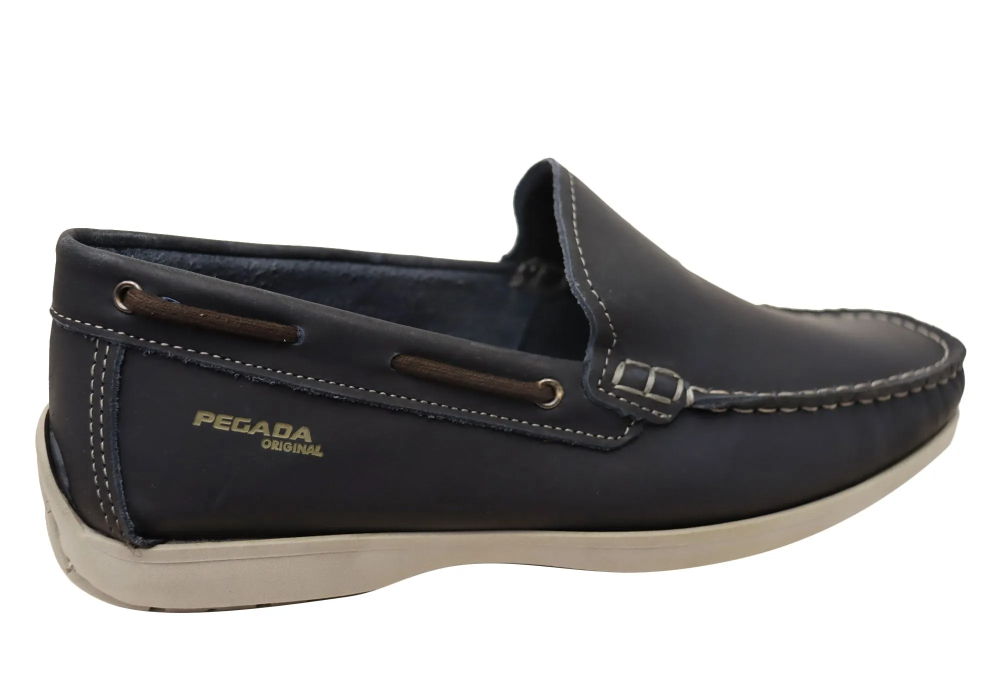 Pegada Harbour Mens Comfortable Leather Loafers Shoes Made In Brazil