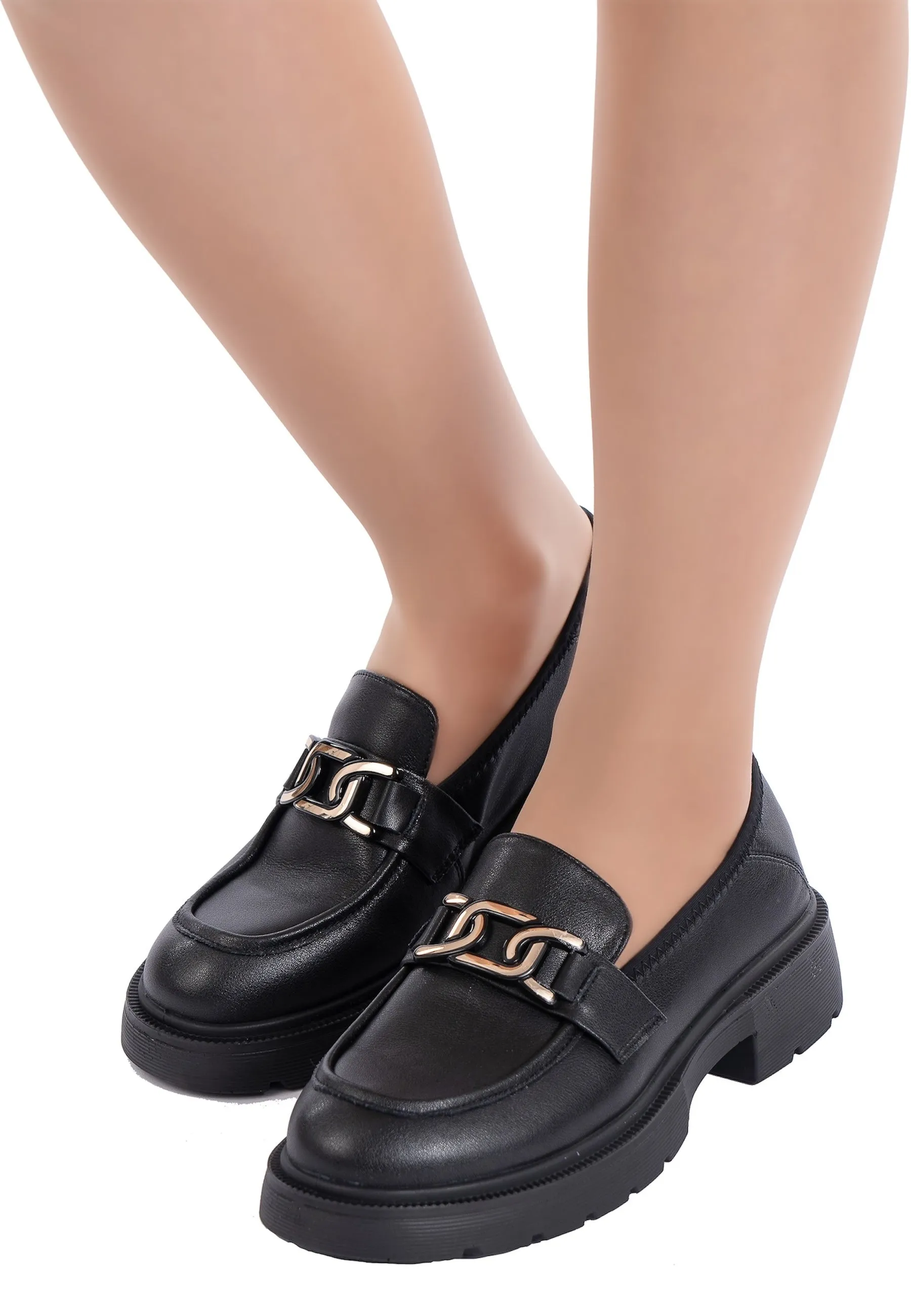 Platform Loafers Juana  - Black