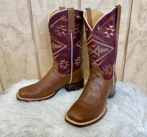 Roper Women's Ruby Tan Square Toe Cowgirl Boots 9201-8390