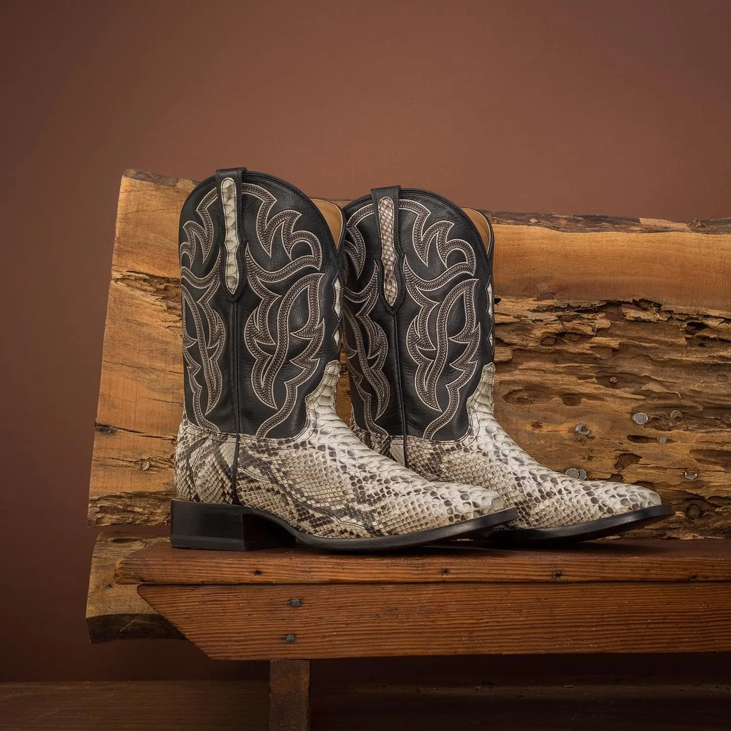 Rujo Boots Men's The Preston Ivory Python Boots